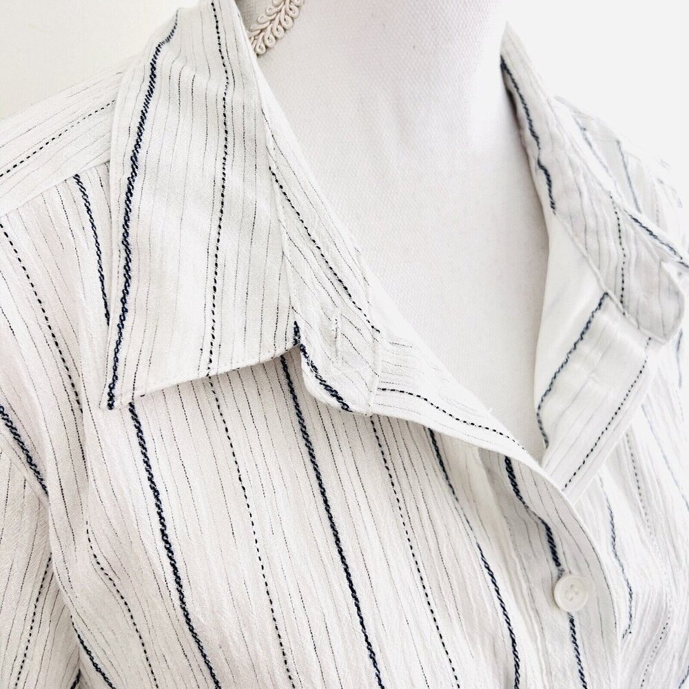 LANE BRYANT Blue & White Pinstripe Long Pocketed Belted Maxi Dress ~ Plus Sz 16